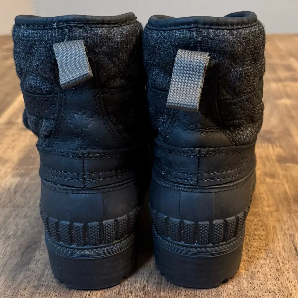 Kamik Sienna Mid 2 Duck Boots Waterproof Winter Quilted Rubber Black Women's 6